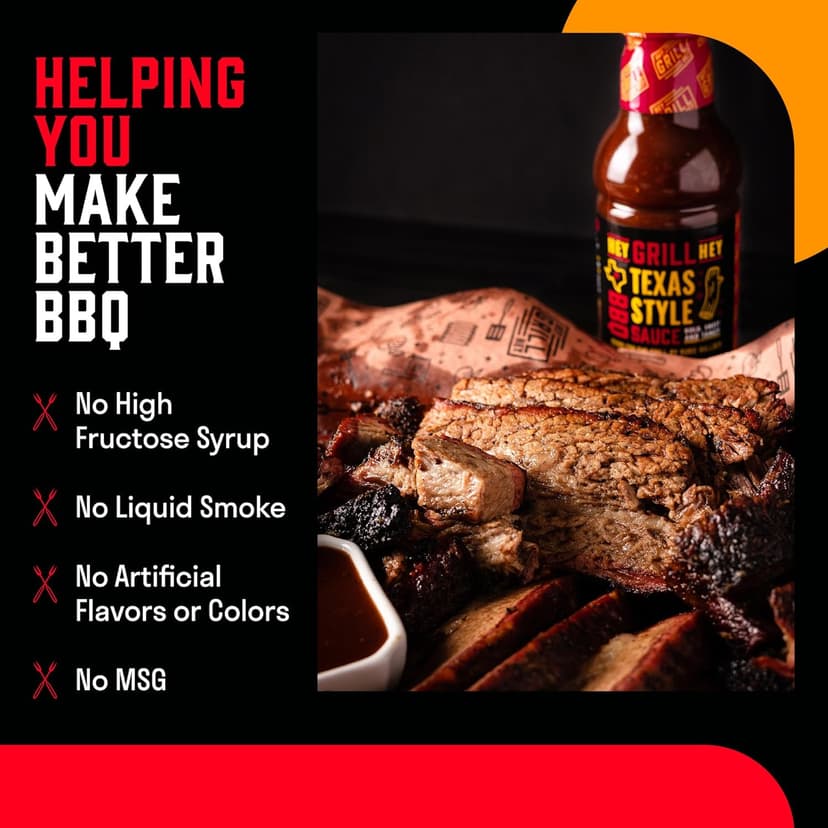 Hey Grill Hey | Texas BBQ Sauce | Brisket Sauce | BBQ Glaze | Beef Marinade | Grilling Essentials | Texas Style