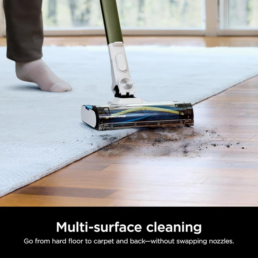 Shark PowerPro Flex Pet Plus Cordless Vacuum, FloorDetect Technology, MultiFLEX Wand, HEPA Filter, for Carpets & Hard Floors, Up to 50-Minute Runtime, Powerful Pet Hair Pickup, Olive, IZ387H