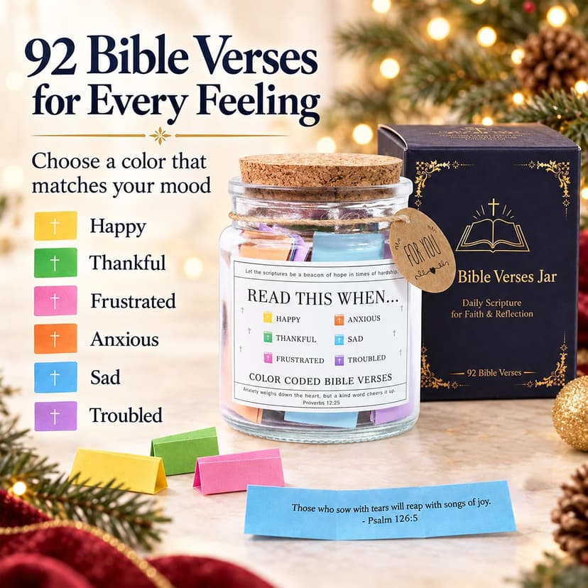 Read This When Bible Verses Jar For Daily Encouragement – Christian Gifts for Women, Birthday Gifts for Women, Christmas Gifts for Women, Birthday Gifts for Mom, Graduation & Teacher Gifts