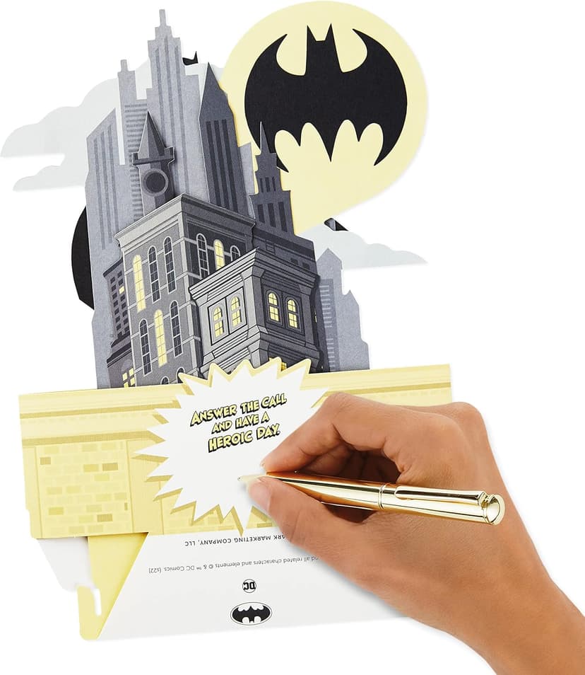 Hallmark Batman Pop Up Birthday Card for Him (Heroic Day) Paper Wonder 3D Card
