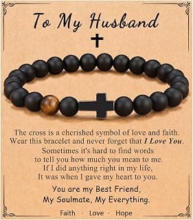 Cross Bracelet, To Mens Boys Christian Gifts for Birthday Christmas B0C38SKT3X