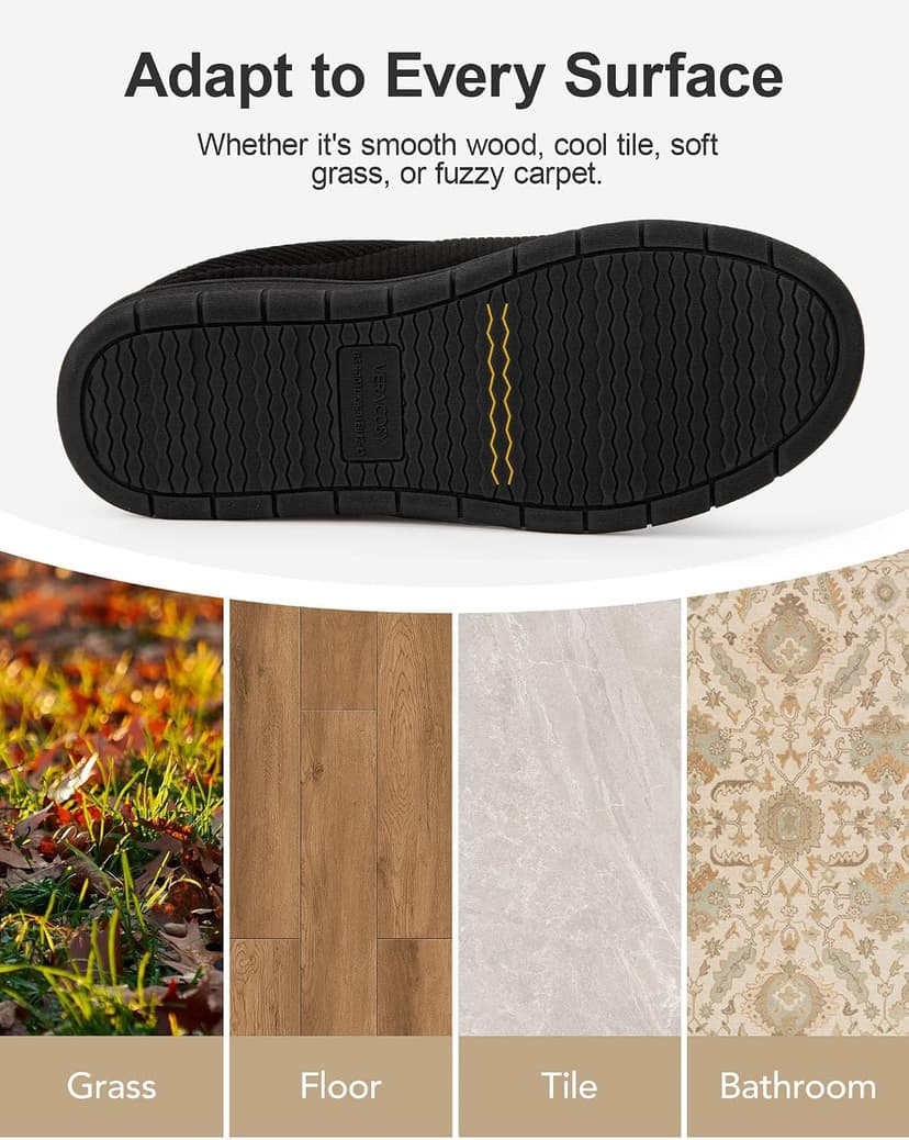Birthday Gifts, Soft, Slip-on, Supportive, Breathable, Machine-Washable, Indoor Outdoor VeraCosy Men's Memory Foam Slippers Comfy Durable Moccasin House Shoes B0CLGK9159