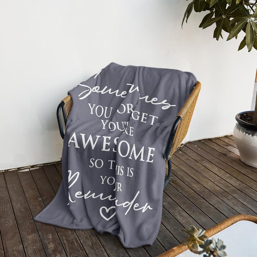 Gifts for Women Blanket 50" X 60", Birthday/Inspirational/Thank You Gifts for Women, Sometimes You Forget You are Awesome Gifts for Friends/Mom/Sister/Her, Anniversary/Appreciation Blanket B0FNRMGYH2