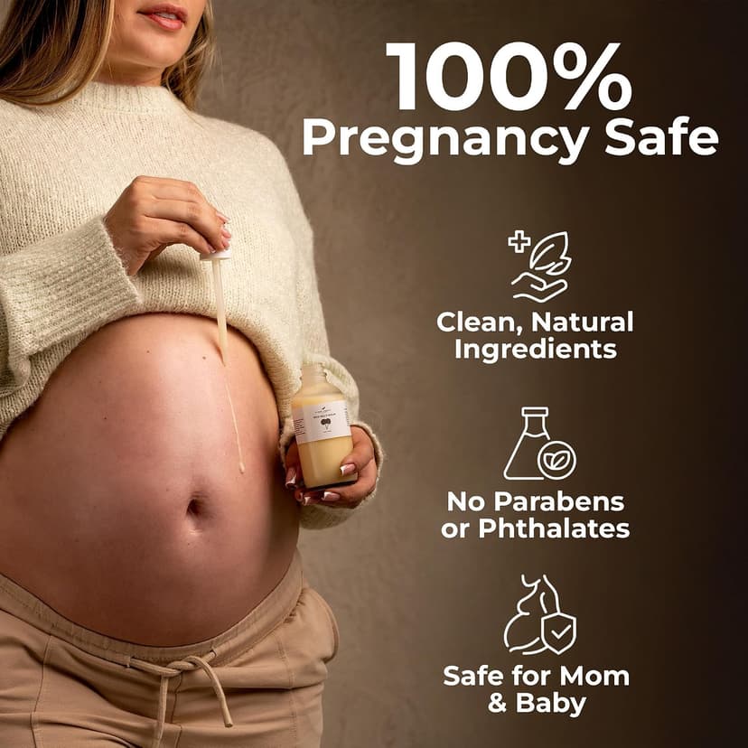 Triple-Weighted Hyaluronic Acid, Centella Asiatica, Supports Hydration & Skin Elasticity, Made in USA in Small Batches 8 Sheep True Belly Serum, Pregnancy-Safe Belly Oil, 4 FL OZ B0FVG9NS7G