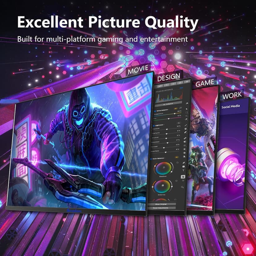 Sealan 24 Inch 180Hz Gaming Monitor, Full HD 1920 x 1080 Computer Display, VA Panel with HDR10, FreeSync, 99% sRGB, HDMI and DisplayPort, VESA Wall Mountable Monitor for PC, Laptop