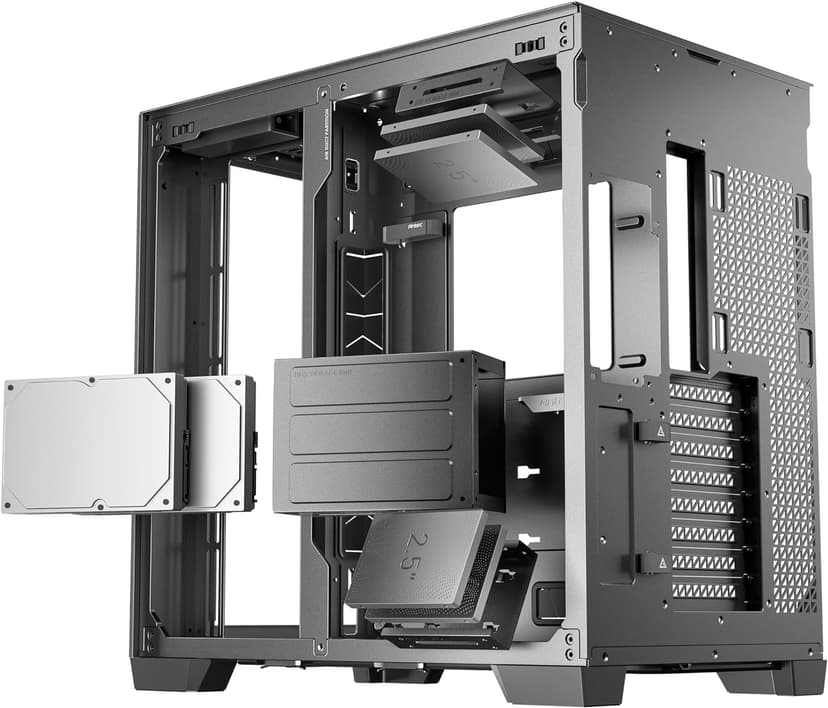 Antec C8 Wood, Fans not Included, Wooden Front Panel, Dual-Chamber Layout, Type-C, 360mm Radiator Support, Seamless TG Front & Side Panels, RTX 40 Compatible, Full-Tower E-ATX PC Case