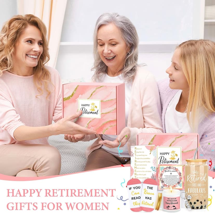 Retirement Gift for Woman 2026 Retired Gifts for Women Happy Cool Retirement Gift Basket for Women Coworker Teacher Nurse Boss Friend Mom Grandma Retirees, 20Oz Tumbler Card The Queen Has Retired Sock B0DWS42JVS
