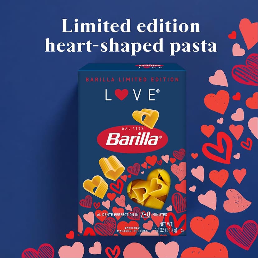 Barilla Heart Shaped Pasta, Non-GMO Kosher Pasta, 12oz. B0CSTBQMJG