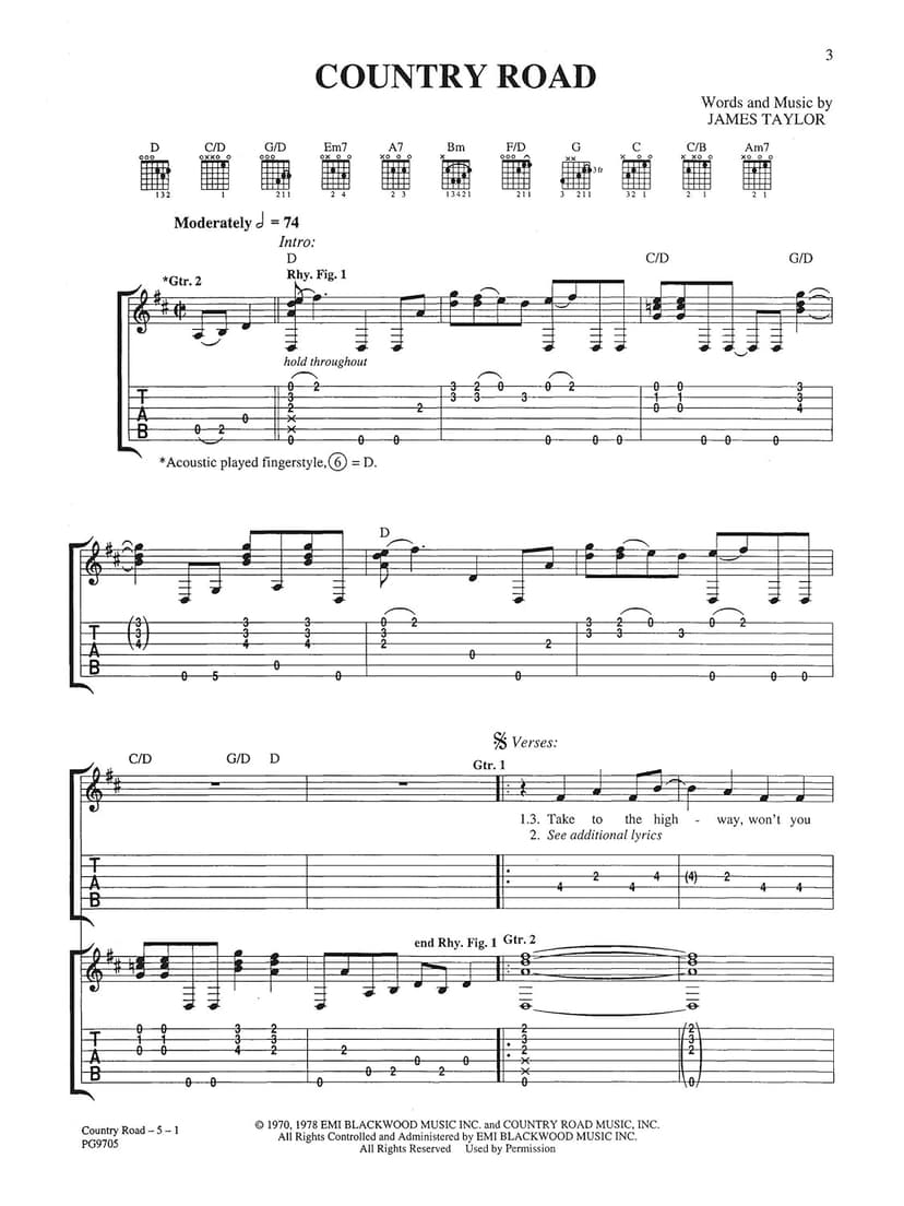 The New Best of James Taylor for Guitar: Easy TAB Deluxe (New Best of...for Guitar)