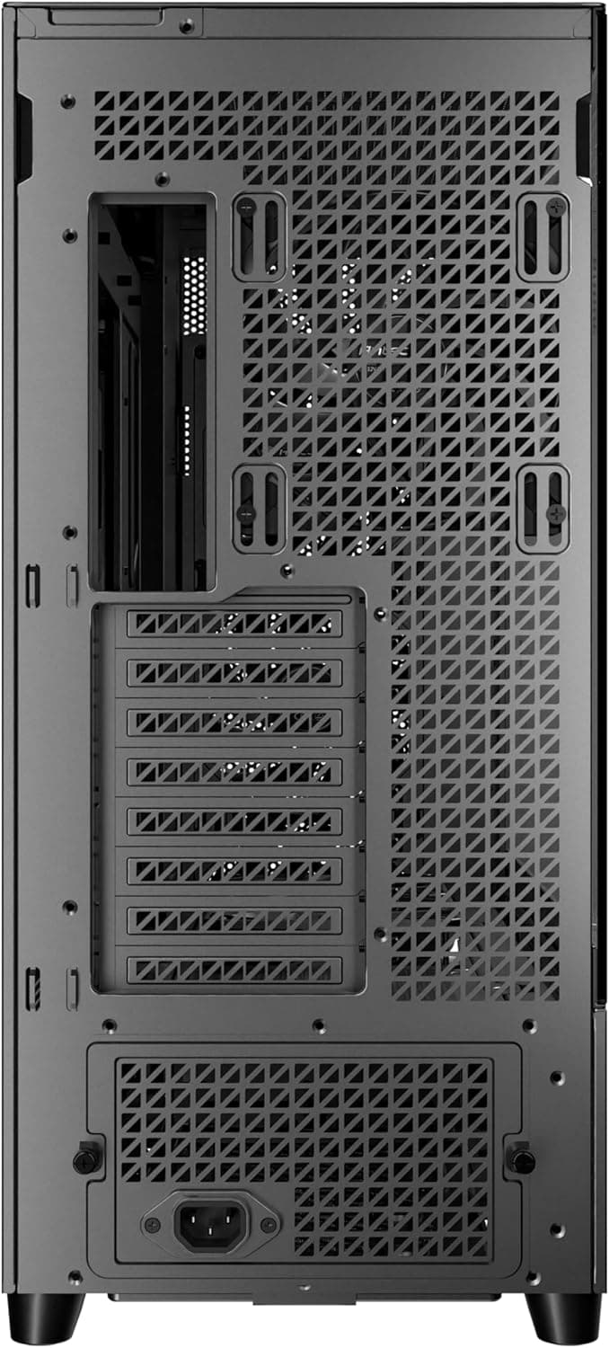 Antec Flux Pro, 6 x PWM Fans Included, High-Airflow Front Panel with Walnut Wood, iShift PSU 90° Mount, USB3.0 x 2, Type-C, 420mm Radiator Support, Temp. Display, Full-Tower E-ATX PC Case