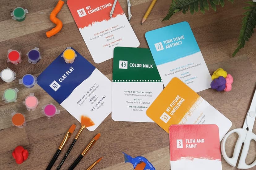 Guided Art Therapy Card Deck: 75 Activities to Explore Your Feelings and Manage Your Emotional Well-Being