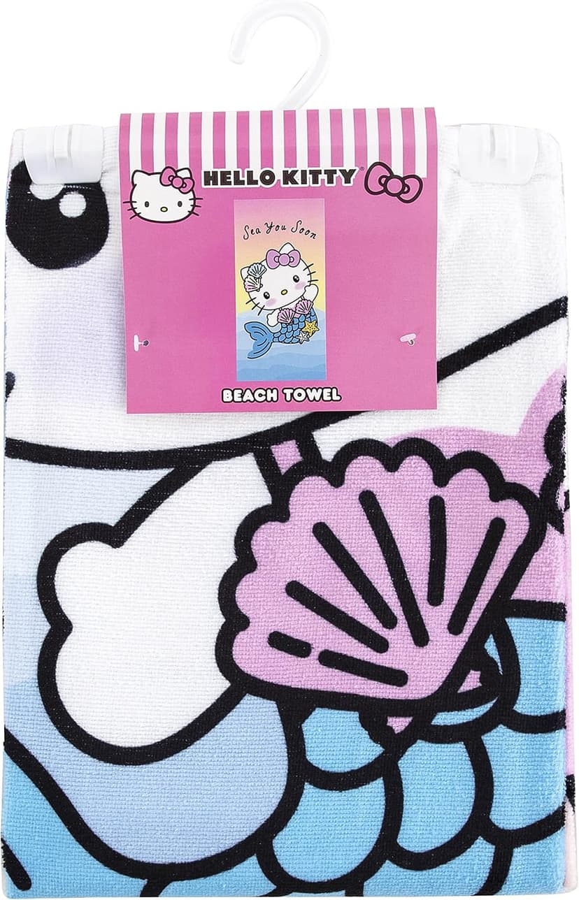 Northwest Hello Kitty Beach Towel, 30" x 60", Sea You Soon B09LQ7M3YV