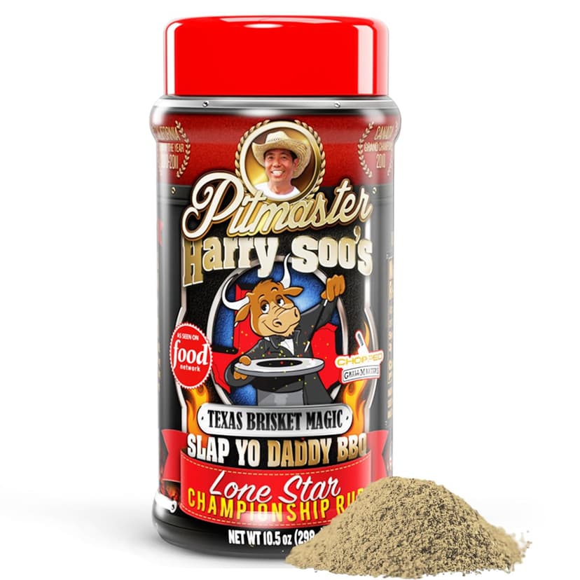 Slap Yo Daddy BBQ Rub Seasoning, Texas Brisket Magic Lone Star - Texas Brisket Rub for Smoking & Grilling From Pitmaster Harry Soo - Championship BBQ Beef Seasoning – No MSG, Gluten-Free – 10.5 oz