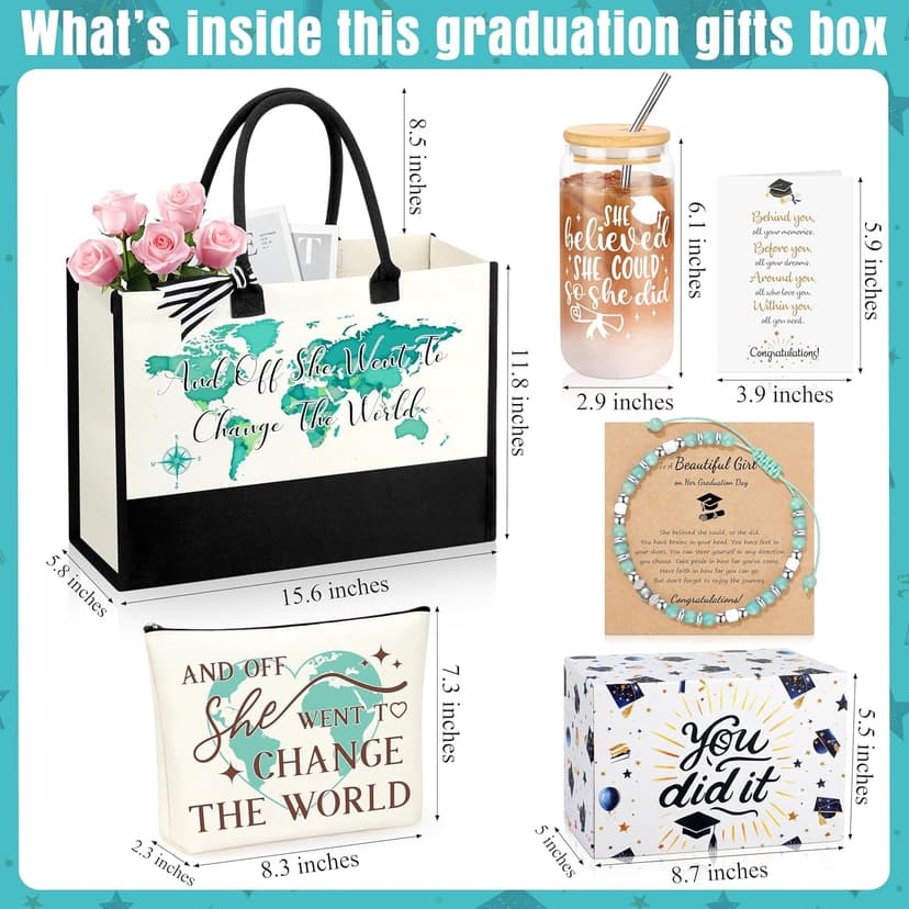 JSENGIFT Graduation Gifts for Her 2025, College Graduation Gifts for Women, Graduation Gift Basket for College High School, Class of 2025 Graduate Gifts