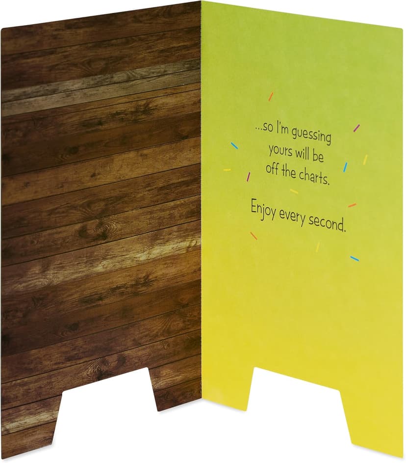 American Greetings Birthday Card (Enjoy Every Second) Sandwich Board Design B0CWVQFPKK
