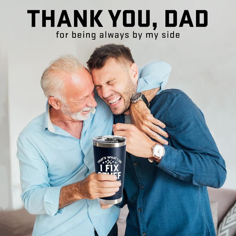 Gifts for Men, Dad for Christmas, Fathers Day - Dads Birthday Gift Ideas, Gifts for Dads from Daughter, Son - Cool Mens gifts Ideas, Mens Birthday Gift Ideas - Stainless Steel Men Tumbler 20Oz B0FS22TCHH