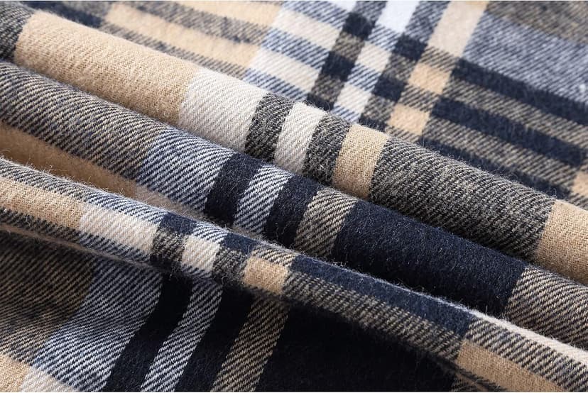 Big Tall, with Pocket, Adjustable Cuffs, Machine Wash, Business,Work, Office, Vacation, Graduation, Wedding, Party, Daily ZITY Men's Flannel Hoodie Shirts Casual Button Down Long Sleeve Plaid Shirt B0BB2JC2QX