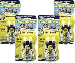 AquaChek 511244-04 Free Chlorine Swimming Pool Test Strips, 4-Pack