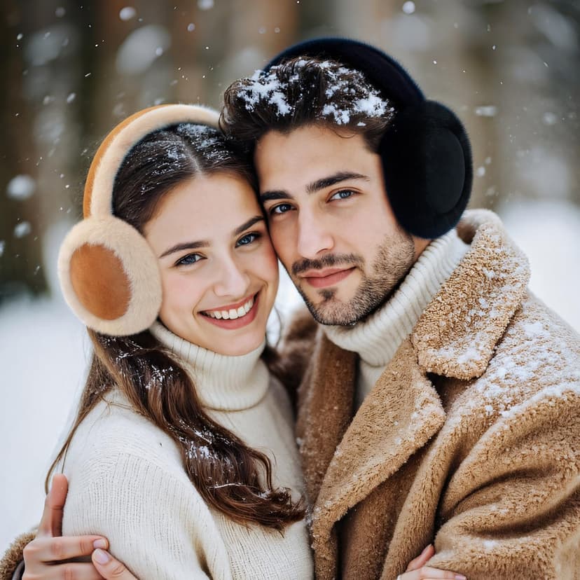 Clothirily EarMuffs for Women, Faux Fur Warm Ear Muffs for Winter, Foldable Winter Ear Covers, Fuzzy Ear Warmers for Women