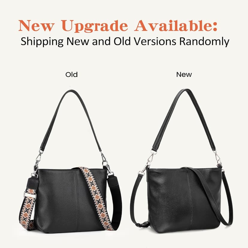 befen Genuine Leather Purse for Women Soft Crossbody Purse Hobo Bag Women's Shoulder bag Handbags with 2 Removable Straps