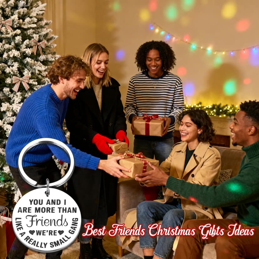 Funny Best Friends Christmas Gifts Ideas for Women Friendship Keychain Gift for BFF Best Friend Birthday Valentines Gifts for Women Men Coworker Teenage Girls Boys Sisters Brother Her Key Ring Sister