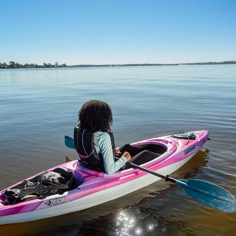 Pelican Argo 100X - Recreational Sit in Kayak - Lightweight Patented Ram-X™ Material - Ergoform™ Seating System - 10 ft