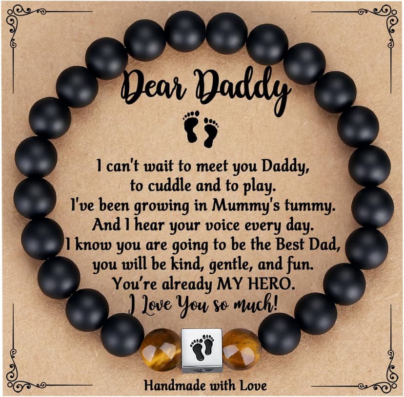 TONY & SANDY Christmas Stocking Stuffers for New Dad, First Time Dad Gifts, Daddy to be Bracelet, New Daddy Gifts for Men on Father's Birthday Valentines