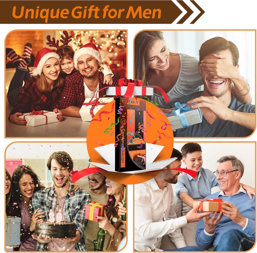 Contour Gauge (12 Inch) with Lock Profile Tool, Christmas Gifts for Men Dad Husband Him Super Contour Duplicator Men Gifts Woodworking Tools Carpenter Tools Construction Outline Angle Measuring Tool