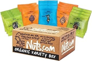 Nuts.com – Organic Dried Fruit and Nuts Variety Box – Gourmet Assortment for Fall, Thanksgiving and Festive Gifts – Includes Organic Cashews, Almonds, Walnuts, Raisins, and Trail Mix