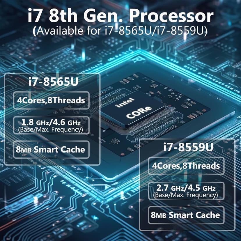 KINGDEL Fanless Industrial Computer, Mini PC, core i7 8th Gen. CPU, 16GB RAM 512GB NVMe SSD, 4K: 4096x2304, HD Port, VGA, 4xUSB 3.0, 2xCOM RS232, WiFi+Bluetooth, Metal Case