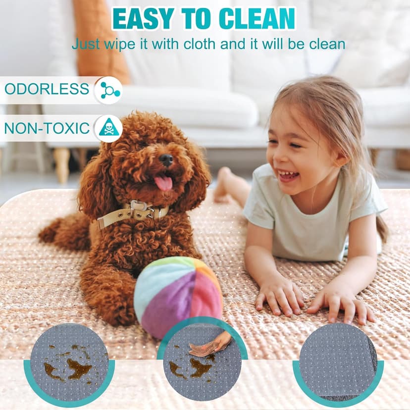Office Chair Mat for Carpets, Clear Computer Desk Chair Mat for Low Carpeted Floors, Thick and Sturdy Carpet Protector, Easy Glide and Flat Without Curling (30" x 48" Rectangle)