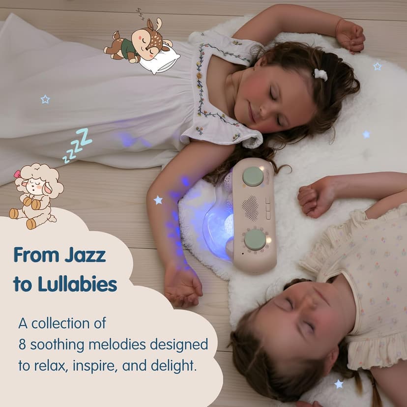 Cloudb Cloudbox Storytime Audio Story Books Toy Gift for Toddlers Kids Girls Boys | English/Spanish Voice Record Storyteller | 36 Stories, 8 Melodies, Star Projector Night Light White Noise Dreambox