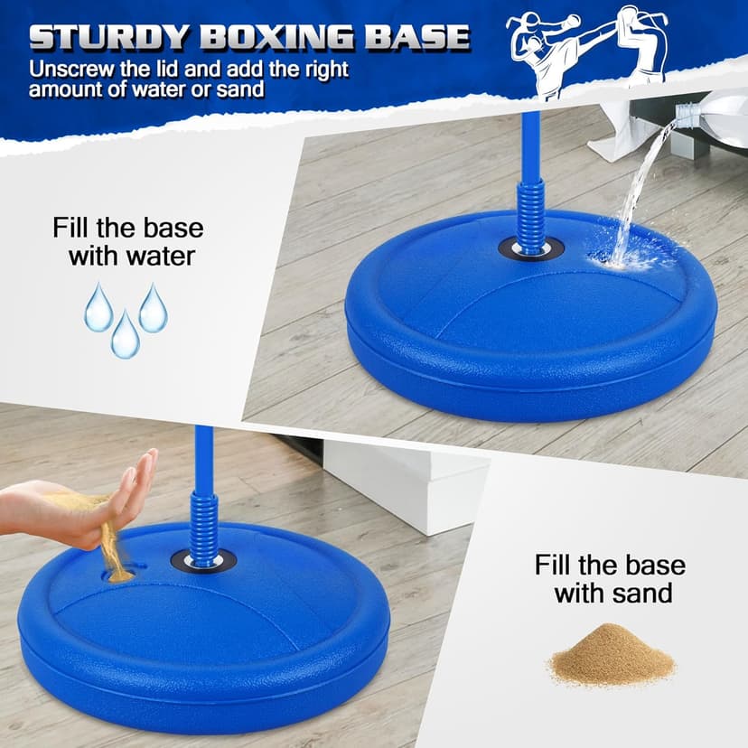 Punching Bag for Ages 3 4 5 6 7 8+ Years Old Kids, Boxing Bag Set Toy with Boxing Gloves, Height Adjustable Punching Bag, Sport Toy for Boys & Girls, Ideal Christmas Birthday Gift for Kids