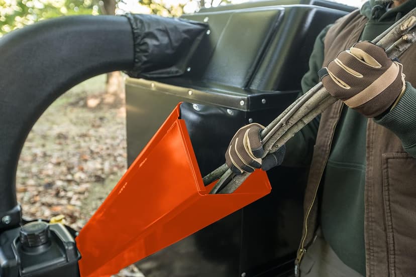 Agri-Fab 45-0578 Large Capacity 32 CU FT Hard Top Chip- N-Vac, Tow Behind Lawn Vacuum, Leaf Mulcher, Gas Powered, Easy Foot Pedal Dumping