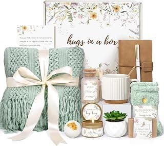 Thinking of You Gift for Women Her New Mom Best Friend Birthday (Sage Green) Gifts for Women Get Well Soon Self Care Package Box Sending Hug Baskets B0F5MH5322