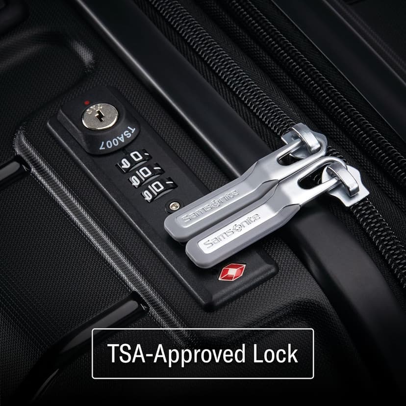 Samsonite Freeform 2-Piece Luggage Set - Carry-On & Large Checked Luggage with Dual Spinner Wheels - Durable Polypropylene Hardshell - TSA Lock, Airline-Approved - Expandable - Amethyst Purple