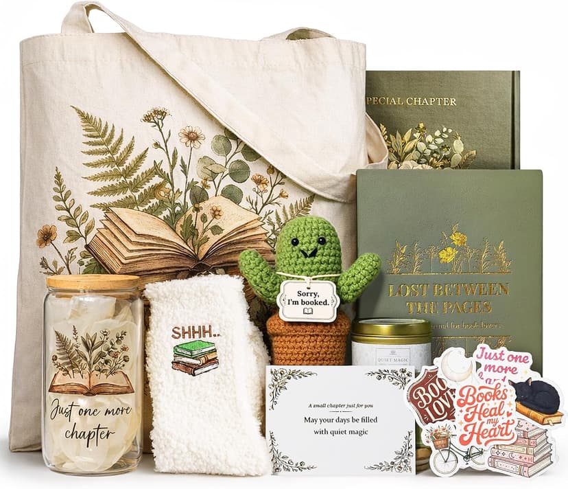 Gifts for Book Lovers Women, Reading Accessories Gift for Reading Club Present for Bookworm Librarian Birthday Christmas MHSMHL Book Lovers Gifts for Women,Vintage Bookish Gifts, Gifts for Readers B0GJ4NRQYD
