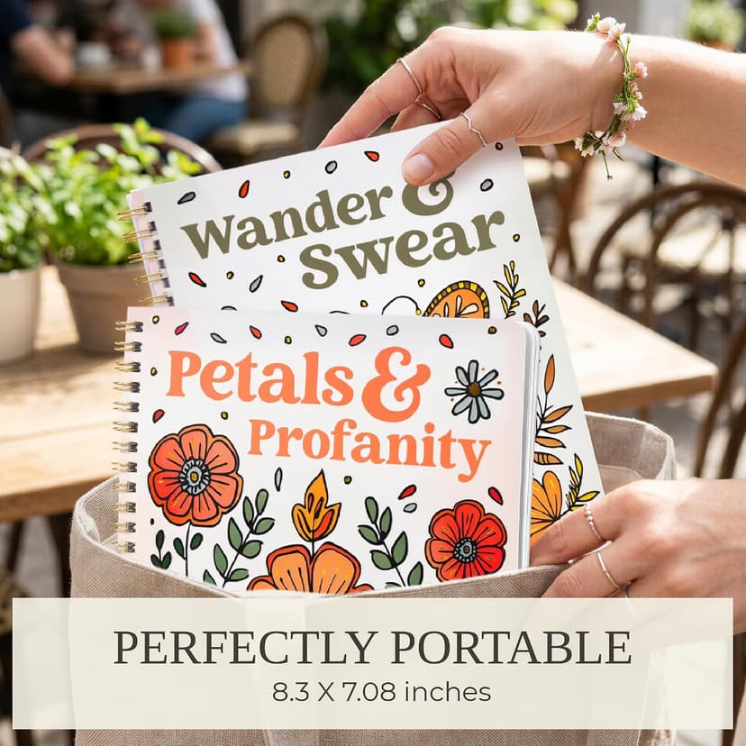 Funny Coloring Books with a Lot of Laughs - The Perfect Stress Relieving Gift for Women and Friends Beautiful Coloring Book Set of 2 for Adult Relaxation with Floral Designs B0DNK9H45K