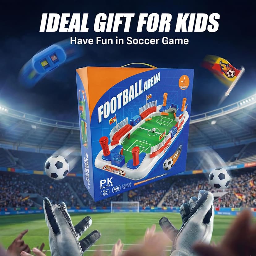 Including 4 mini Balls, Interactive Soccer Toy Indoor Home, Party Game for Football Lover, Birthday Gifts for Boys Girls SMILESSKIDDO Mini Foosball Table Toy Age 4-12, Soccer Board Games for Kids B0GFW5N5TD