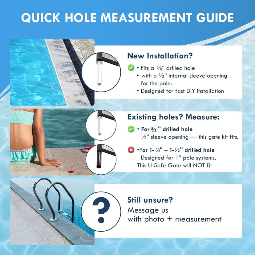 All Safe Pool Fence Door Gate Kit - 4-Foot Black Self-Closing Pool Gate for Decks, Lockable & Easy DIY Installation - Safety Swimming Pool Gate for Kids & Inground Pool Fencing, Durable U-Safe Frame