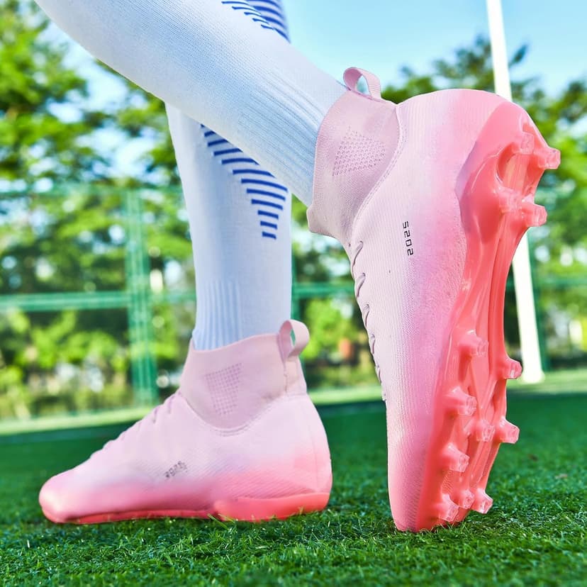 TOPSFEBA Soccer Cleats for Mens Womens Indoor Soccer Shoes Unisex Baseball Turf Shoes Youth Rugby Shoes Adult AG FG TF Football Boots Wide Training Sneaker