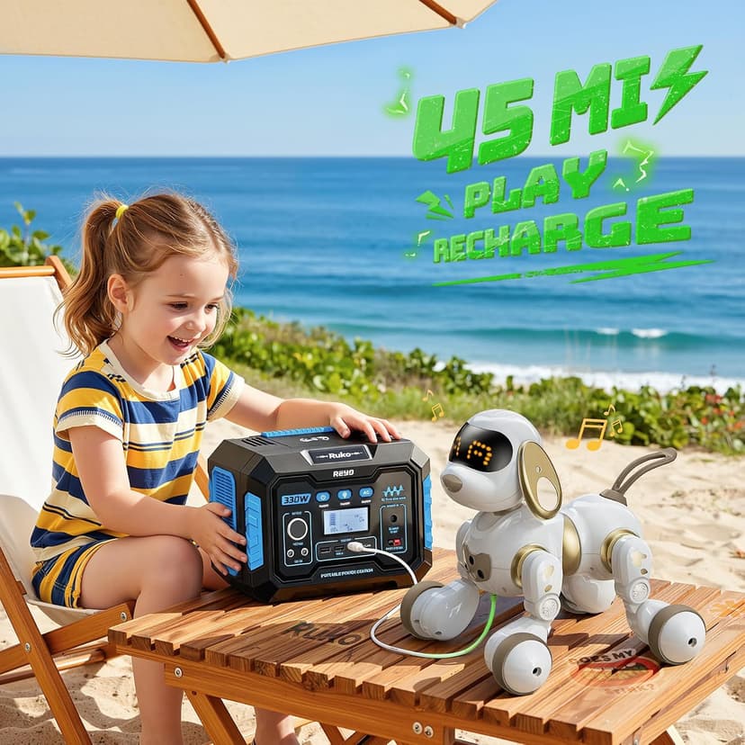 Programmable Robot Toy, 2.4GHz Remote & Gesture Control, Touch Sensor, with Realistic Barks, Birthday Gift for Kids Age 3+ Ruko 18011 Smart Robot Dog, Interactive Puppy Pet with 30 LED Expressions B0FLXCXPHD