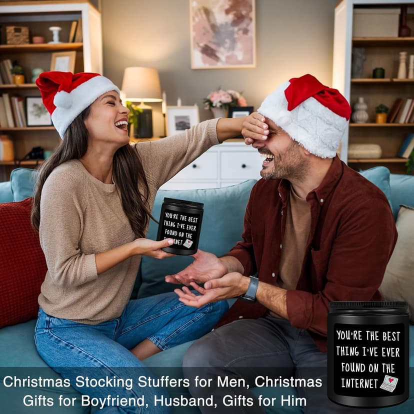 Anniversary Birthday Gifts for Men, Gifts for Boyfriend, Funny Romantic Wedding Gift for Men, Him, Boyfriend, Husband, Best Friends, Lover, Black Cedar Juniper Sandalwood Candle