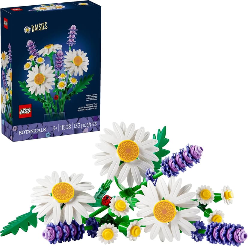 Building Toys for Girls & Boys, Ages 9+, Artificial Flowers Craft Kit, Home Décor & Display, 133 Pieces, Gift for Kids LEGO Botanicals Daisies 11508 B0FMS7CRHX