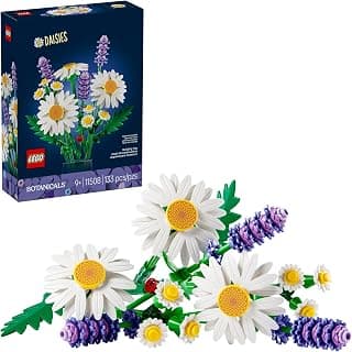 Building Toys for Girls & Boys, Ages 9+, Artificial Flowers Craft Kit, Home Décor & Display, 133 Pieces, Gift for Kids LEGO Botanicals Daisies 11508 B0FMS7CRHX