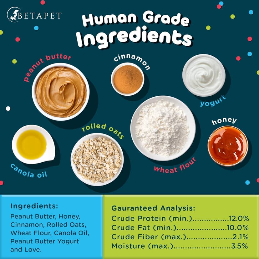 Dog Birthday Cookies - Treats for Dogs at Any Age - Made With Human-Grade Ingredients - Happy Bday Cookies for Boy or Girl Puppy - First Bday Gift - Baked Fresh in USA