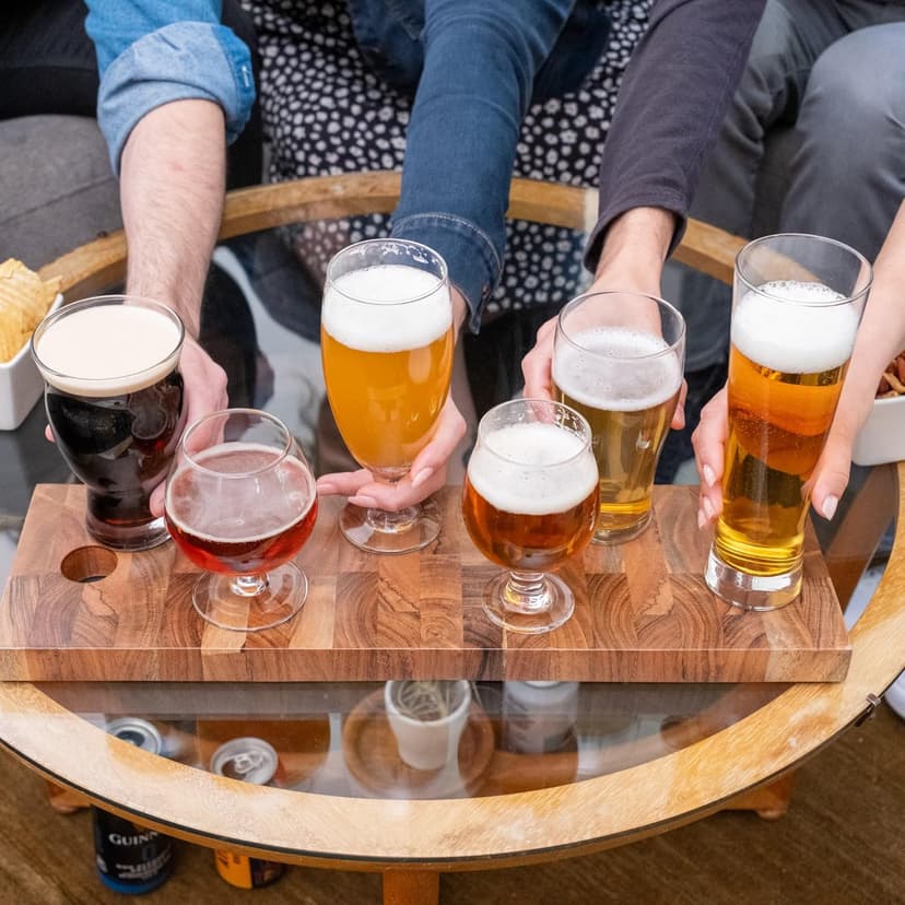 Libbey Craft Brews Assorted Beer Glasses Set of 6 with Gift Box – Lead‑Free Specialty Beer Glassware for IPA, Stout, Wheat, Lager, Sour & High‑ABV – Dishwasher Safe