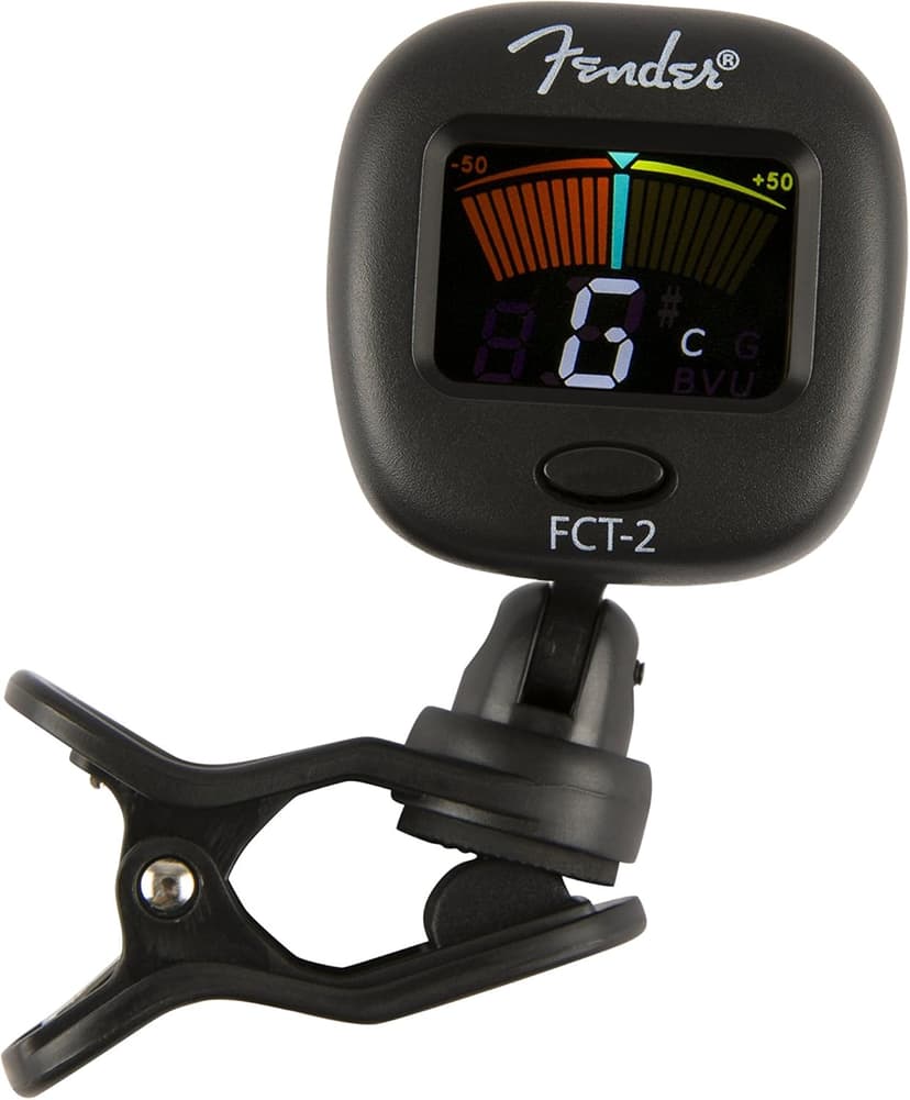 Fender FCT-2 Professional Multi-Instrument Clip-On Tuner for Guitar, Bass, Ukulele, and Violin