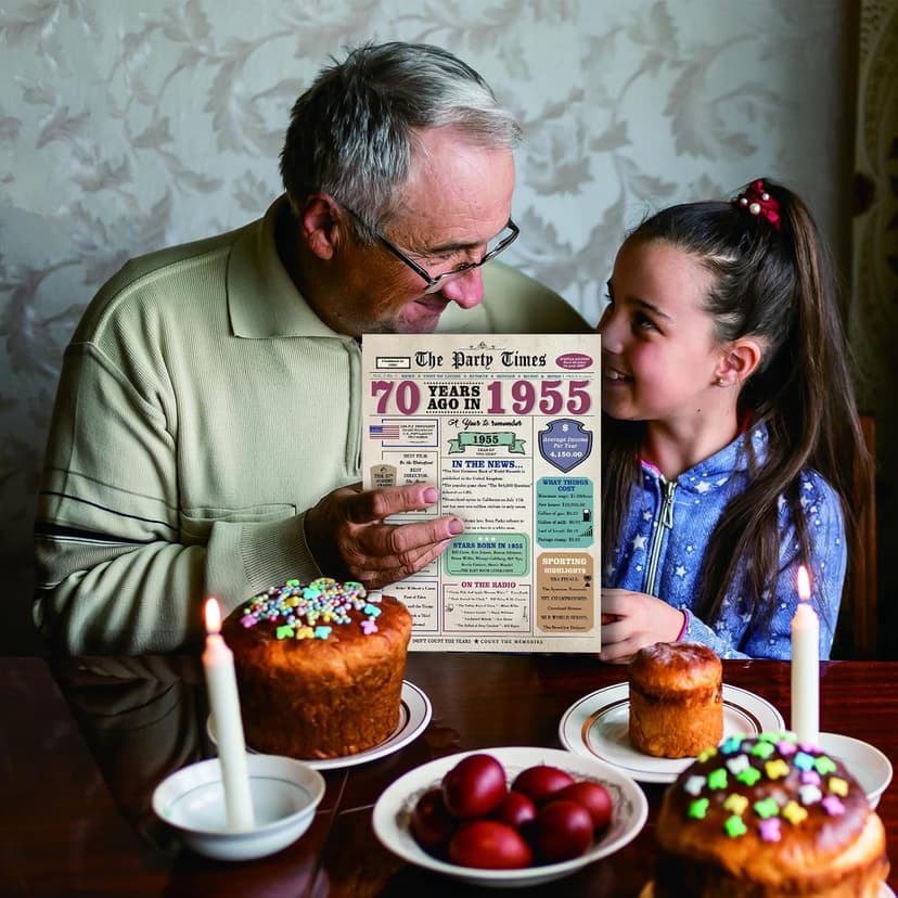 Funny 70th Birthday Card Gifts for Women Men, Retro Gifts for 70 Year Old Woman Man,70th Birthday Decorations for Grandpa Grandma