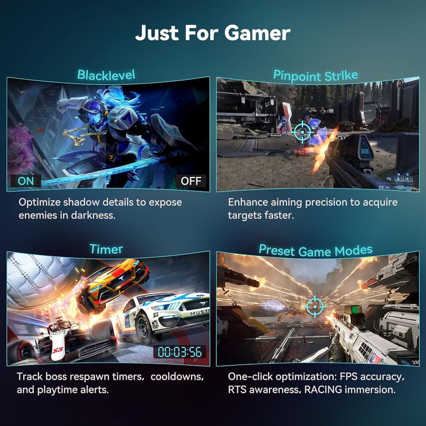 Raywego 34-Inch Curved Gaming Monitor UWQHD 3440 x 1440 Up to 165Hz Curved 1500R - PIP/PBP, 1ms(MPRT), HDR, 300nits, sRGB 99%, DCI-P3 95%,FreeSync,HDMIx2,DP1.4 x2 (DP Cable Included)